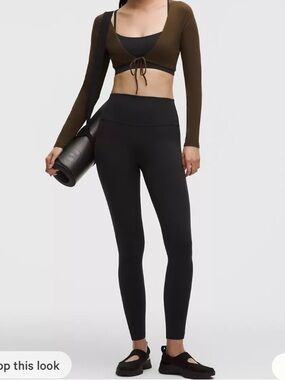lululemon Black. Thermal high rise running tight 28”